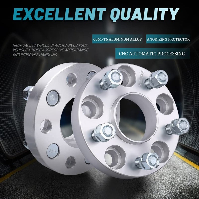 IRONTEK فواصل عجلات IRONTEK 5x114.3mm تناسب نيسان إنفينيتي (M12x1.25، 66.1 بوصة مركز العجلة) لنيسان 370Z، 350Z، 300ZX، ماكسيما، سنترا؛ لإنفينيتي FX35، FX45، FX50، G35، G37، I30، M45 5x4.5 فواصل عجلات - Image 4